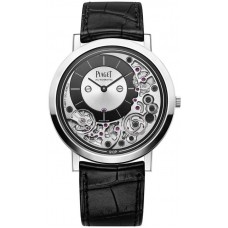 Piaget Altiplano Ultimate Automatic Silver Dial White Gold Leather Strap Men's Replica Watch G0A43121