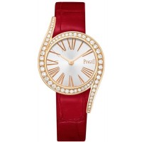Piaget Limelight Gala Silver Dial Diamond Leather Strap Women's Replica Watch G0A43151