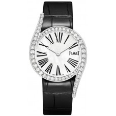 Piaget Limelight Gala Mother of Pearl Dial Diamond White Gold Leather Strap Women's Replica Watch G0A43390