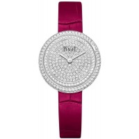 Piaget Possession Diamond Dial White Gold Leather Strap Women's Replica Watch G0A44298