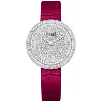 Piaget Possession Diamond Dial White Gold Leather Strap Women's Replica Watch G0A44299