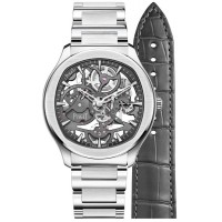 Piaget Polo Skeleton Grey Steel Men's Replica Watch G0A45001