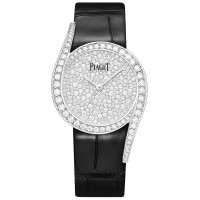 Piaget Limelight Gala Diamond Dial White Gold Leather Strap Women's Replica Watch G0A45362