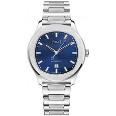 Piaget Polo Date Blue Dial Diamond Steel Women's Replica Watch G0A46018