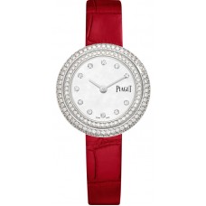 Piaget Possession Date Mother of Pearl Dial Diamond White Gold Leather Strap Women's Replica Watch G0A46085