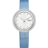 Piaget Possession Silver Dial Diamond Leather Strap Women's Replica Watch G0A48090