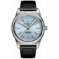 Breitling Chronomat Automatic 36 Blue Dial Rubber Strap Women's Replica Watch G10380591C1S1
