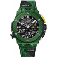 Hublot Big Bang Unico Black Skeleton Dial Green Leather Strap Men's Replica Watch H416.YG.5220.VR