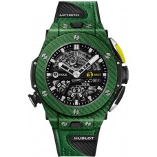 Hublot Big Bang Unico Black Skeleton Dial Green Leather Strap Men's Replica Watch H416.YG.5220.VR