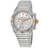 Breitling Chronomat B01 42 Silver Chronograph Dial Rose Gold &amp; Steel  Men's Replica Watch IB0134101G1A1