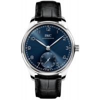 IWC Portugieser Blue Dial Leather Strap Men's Replica Watch IW358305