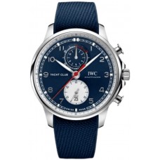 IWC Portugieser Yacht Club Chronograph &quot;Orlebar Brown&quot; Edition Blue Dial Rubber Strap Men's Replica Watch IW390704