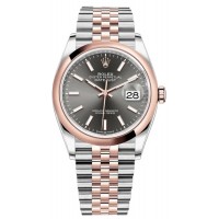 Rolex Datejust 36 Steel &amp; Everose Gold Slate Dial Women's Replica Watch M126201-0013