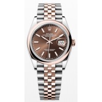 Rolex Datejust 36 Steel &amp; Everose Gold Chocolate Dial Women's Replica Watch M126201-0043