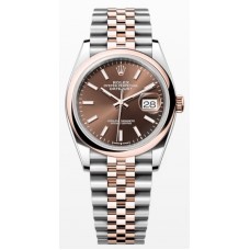 Rolex Datejust 36 Steel &amp; Everose Gold Chocolate Dial Women's Replica Watch M126201-0043