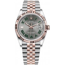 Rolex Datejust 36 Steel &amp; Everose Gold Slate Roman Dial Women's Replica Watch M126231-0029