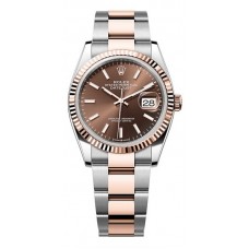 Rolex Datejust 36 Steel &amp; Everose Gold Chocolate Dial Women's Replica Watch M126231-0044