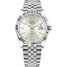 Rolex Datejust 36 Steel &amp; White Gold Silver Dial Women's Replica Watch M126234-0013