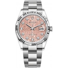 Rolex Datejust 36 Stainless Steel Pink Jubilee Diamond Dial Unisex Replica Watch M126234-0024