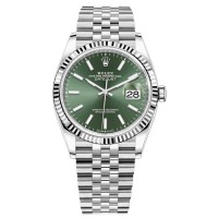 Rolex Datejust 36 Steel &amp; White Gold Mint Green Dial Women's Replica Watch M126234-0051