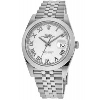 Rolex Datejust 41 Stainless Steel White Roman Jubilee Band  Men's Replica Watch M126300-0016