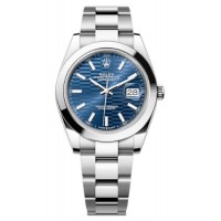 Rolex Datejust 41 Stainless Steel Blue Fluted-Motif Dial Men's Replica Watch M126300-0023