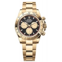 Rolex Cosmograph Daytona Yellow Gold Black and Champagne Dial Men's Replica Watch M126508-0002