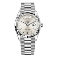 Rolex Day-Date White Gold Silver Dial Women's Replica Watch M128239-0005