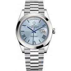 Rolex Day-Date 40 Ice Blue Dial Platinum Men's Replica Watch M228206-0001