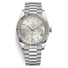 Rolex Day-Date 40 Silver Dial Men's Replica Watch M228239-0006