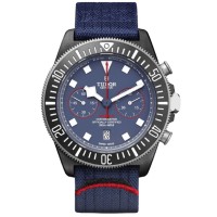 Tudor Pelagos FXD Chrono &quot;Alinghi Red Bull Racing Edition&quot; Blue Dial Fabric Strap Men's Replica Watch M25807KN-0001