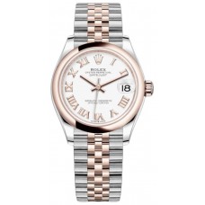 Rolex Datejust 31 Steel and 18kt Everose Gold White Roman Dial Women's Replica Watch M278241-0002