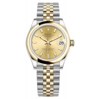 Rolex Datejust 31 Stainless Steel and Yellow Gold Champagne Dial Women's Replica Watch M278243-0014