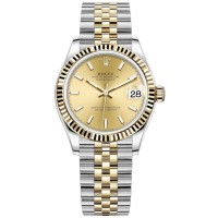 Rolex Datejust 31 Stainless Steel and Yellow Gold Champagne Dial Women's Replica Watch M278273-0014