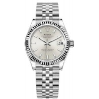 Rolex Datejust 31 Stainless Steel and White Gold Silver Dial Women's Replica Watch M278274-0012