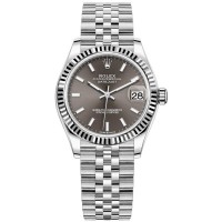 Rolex Datejust 31 Stainless Steel and White Gold Dark Grey Dial Women's Replica Watch M278274-0016