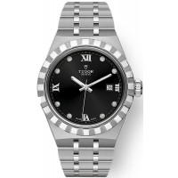 Tudor Royal Black Diamond Dial Stainless Steel Unisex Replica Watch M28300-0004