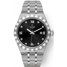 Tudor Royal Black Diamond Dial Stainless Steel Unisex Replica Watch M28300-0004