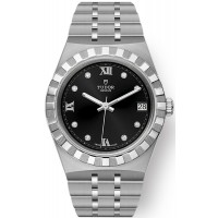 Tudor Royal Black Diamond Dial Stainless Steel Unisex Replica Watch M28400-0004