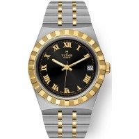 Tudor Royal Black Dial Stainless Steel and Yellow Gold Unisex Replica Watch M28403-0003