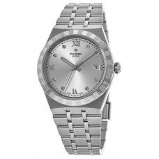 Tudor Royal Silver Dimond Dial Stainless Steel Unisex Replica Watch M28500-0002