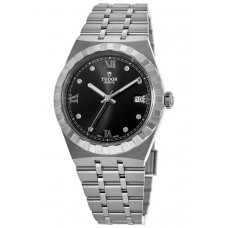 Tudor Royal Black Diamond Dial Stainless Steel Unisex Replica Watch M28500-0004