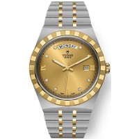 Tudor Royal Champagne Diamond Dial Stainless Steel and Yellow Gold Unisex Replica Watch M28603-0006