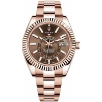 Rolex Sky-Dweller 42mm Brown Dial Rose Gold Men's Replica Watch M326935-0006