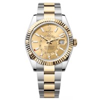 Rolex Sky-Dweller Yellow Rolesor Champagne Dial Oyster Men's Replica Watch M336933-0001