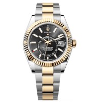 Rolex Sky-Dweller Yellow Rolesor Black Dial Oyster Men's Replica Watch M336933-0003