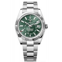 Rolex Sky-Dweller White Rolesor Mint Green Dial Oyster Men's Replica Watch M336934-0001