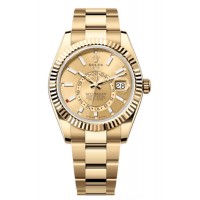 Rolex Sky-Dweller Yellow Gold Champagne Dial Oyster Men's Replica Watch M336938-0001