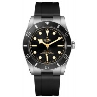 Tudor Black Bay 54 Black Dial Rubber Strap Men's Replica Watch M79000N-0002