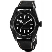 Tudor Black Bay Black Dial Leather Strap Men's Replica Watch M79210CNU-0001